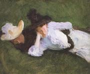 Two Girls on a Lawn (mk18)
